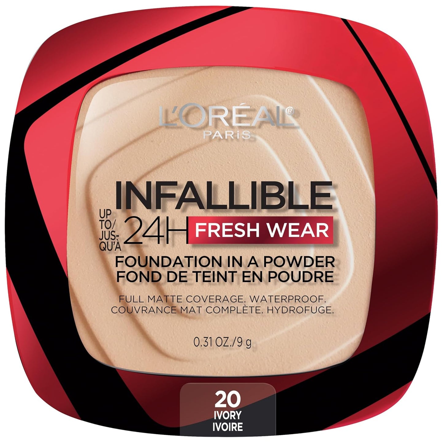 L'Oreal Paris Makeup Infallible Fresh Wear Foundation in a Powder, Up to 24H Wear, Waterproof, Vanilla, 0.31 oz. (Packaging May Vary)