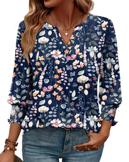 WIHOLL 3/4 Length Sleeve Womens Tops Summer Shirts Spring Vacation Outfits Dressy Casual Trendy Fall S-3XL