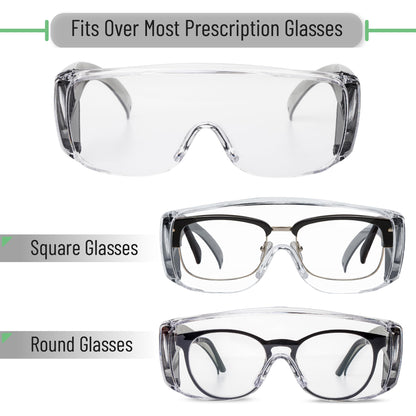 UNCO- Safety Goggles Over Glasses, Protective Goggles, Anti Fog, Work, Safety Glasses Over