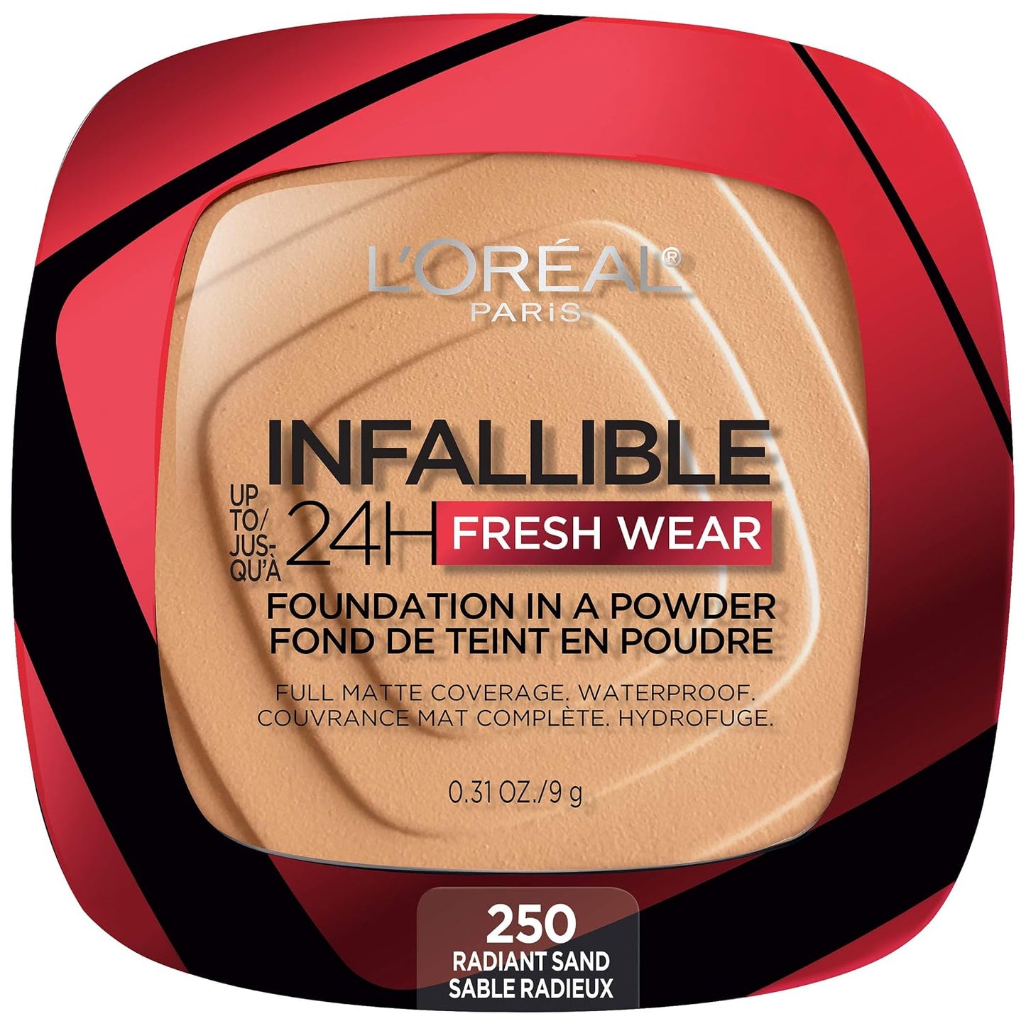 L'Oreal Paris Makeup Infallible Fresh Wear Foundation in a Powder, Up to 24H Wear, Waterproof, Vanilla, 0.31 oz. (Packaging May Vary)