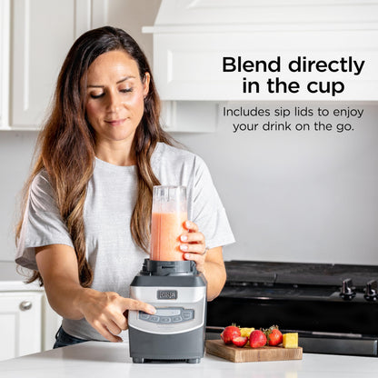Ninja Kitchen System | All-in-One Food Processor & Blender for Smoothies | Includes Pitcher, (2) 16 oz. To-Go Cups & 8-Cup Bowl | Makes Salsa, Dough, Shakes, & Frozen Drinks | 1500W | Black | BL770