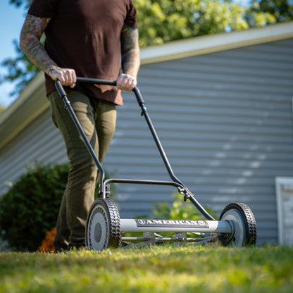 American Lawn Mower 1204-14 14-Inch 4-Blade Push Reel Lawn Mower, Red