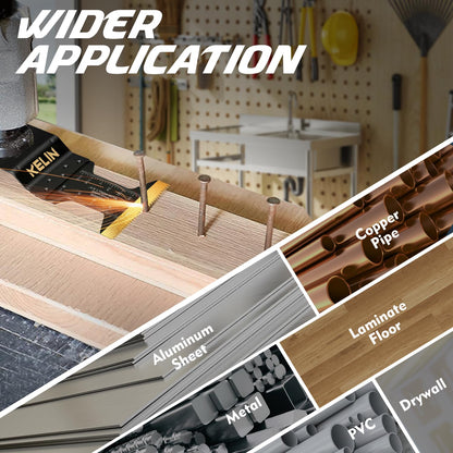 KELIN 6PCS Oscillating Multi Tool Hook Knife Blades, Multitool Saw Blades for Soft Materials Like Roofing Shingles, Carpet, Cardboard & PVC Flooring, Universal Interface