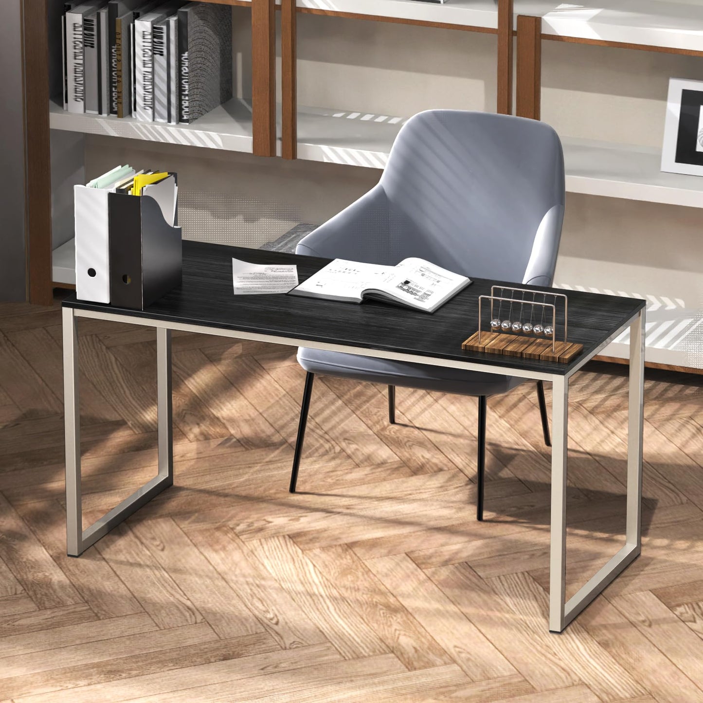 SHW Mission 32-Inch Home Office Computer Desk, Black