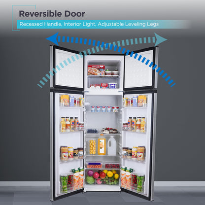 BLACK+DECKER 16.4 Cu. Ft. Top Mount Refrigerator with Freezer, 2 Door Refrigerator with Top Freezer and Separate Temperature Controls, Auto Defrost, BR1640KW, White
