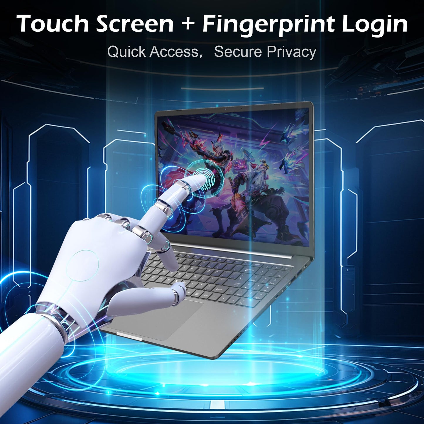 15.6" Yoga 2-in-1 Touchscreen Laptop Computer, AMD A9 Processor up to 3.2GHz, 8GB RAM 256GB SSD, Convertible Notebook with IPS FHD Display, USB-C, WiFi, Win11 Laptop for Work, Study & Home