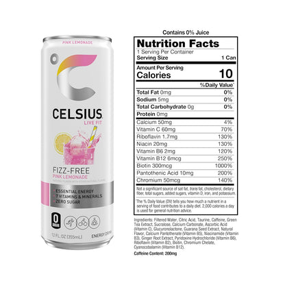 CELSIUS Sparkling Orange, Sugar Free Energy Drink, 12 Fl Oz (Pack of 12)
