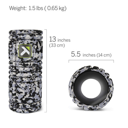 TriggerPoint Grid 1.0 Foam Roller - 13" Multi-Density Massage Roller for Deep Tissue & Muscle Recovery - Relieves Tight, Sore Muscles & Kinks, Improves Mobility & Circulation - Targets Key Body Parts