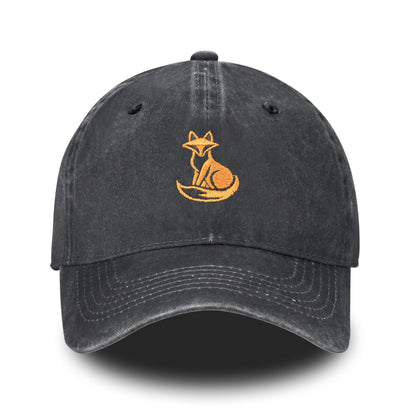 Embroidered Baseball Cap Adjustable Vintage Washed Distressed Denim Baseball Hat for Women Men