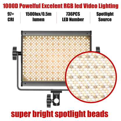 GVM RGB Video Lighting, Bi-Color Led Video Light Kit with APP Control, 2 Packs 850D Photography Lighting Kit CRI 97+ for Web Conference, YouTube, Gaming, Zoom, Aluminum Alloy Shell