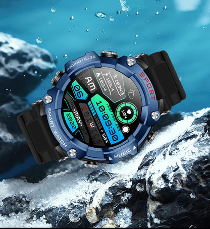 Smart Watch with Earbuds for Men, Smart Watches for Android Phones, Bluetooth Calling can Answer and Make Calls, Military Resistant Fitness, Sports Fitness Tracker with Step,Heart Rate
