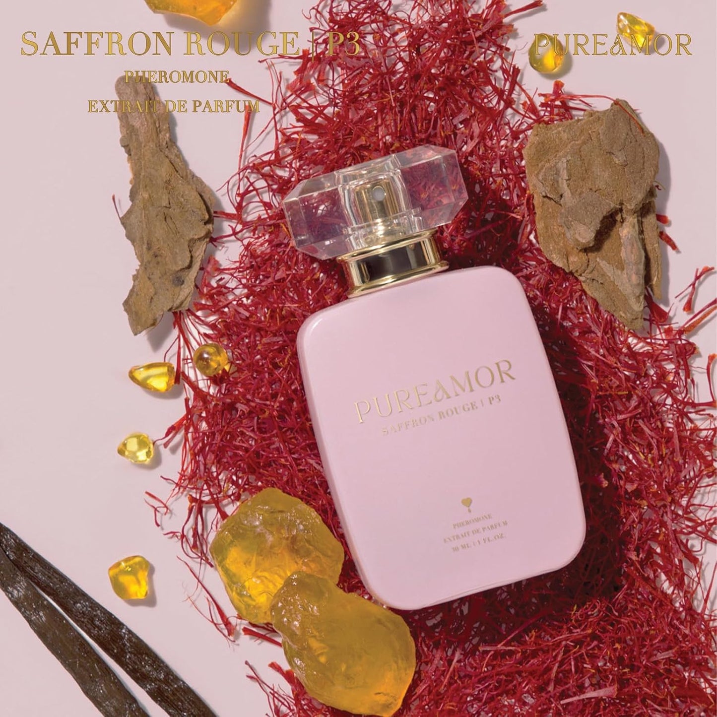 Pheromone Perfume for Women, Amber Noir Extrait de Parfum - Long Lasting Vanilla Amber Scent, 30% High Concentration, Full Size Fragrance Spray, 1.0 oz / 30 ml
