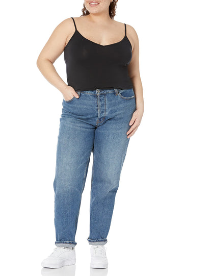 Amazon Essentials Women's Slim-Fit V-Neck Cami, Pack of 4