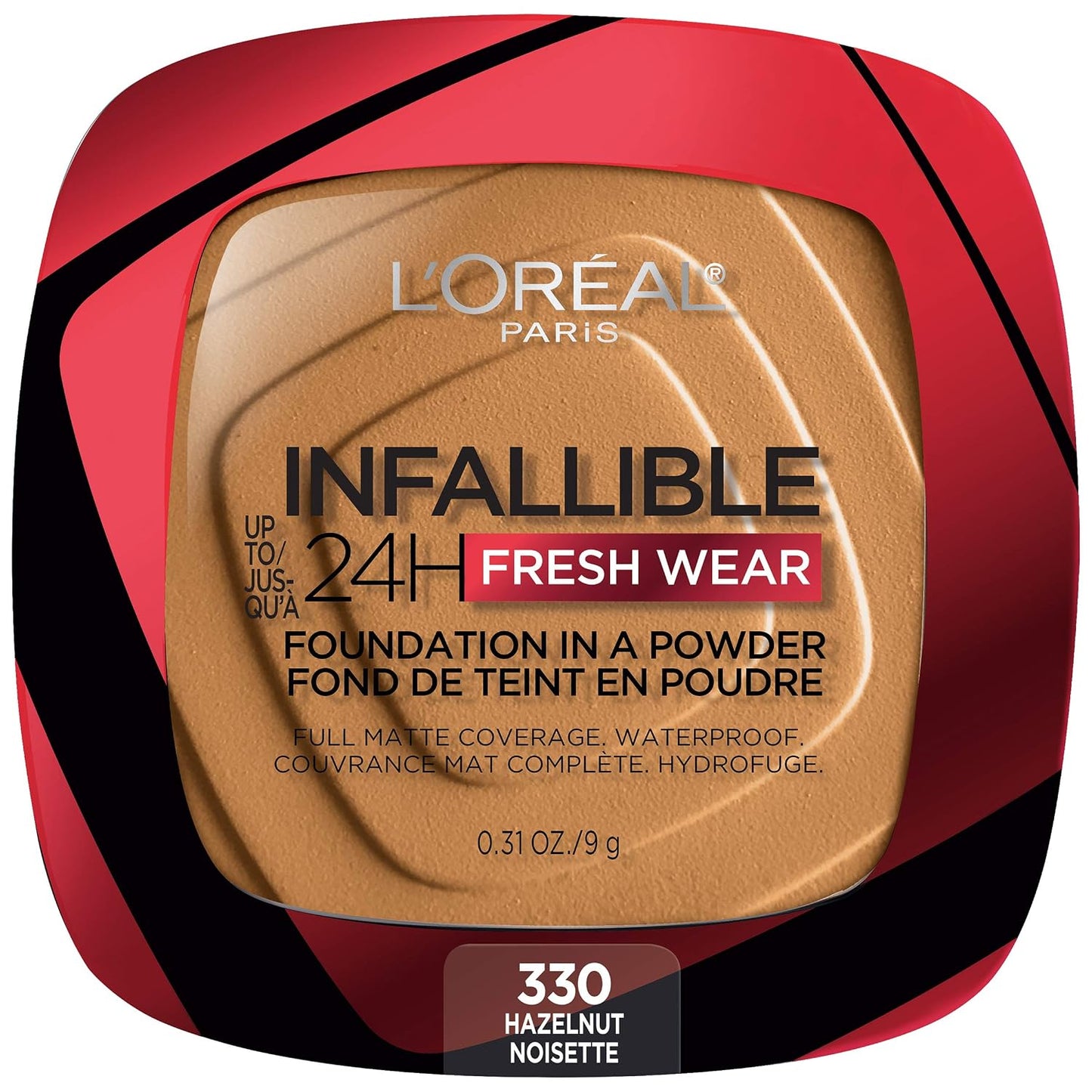 L'Oreal Paris Makeup Infallible Fresh Wear Foundation in a Powder, Up to 24H Wear, Waterproof, Vanilla, 0.31 oz. (Packaging May Vary)