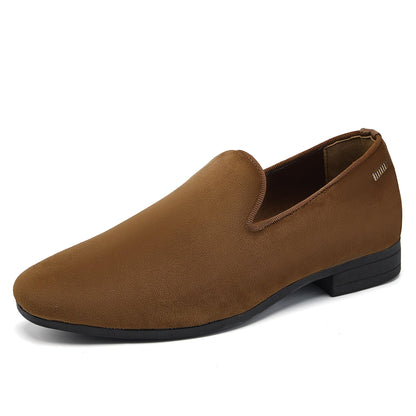 UUBARIS Mens Velvet Loafers Slip-on Dress Shoes Fashion Style Driving Shoes Classic Tuxedo Shoes Casual Oxford Shoes