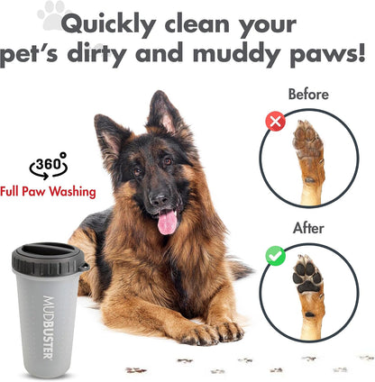 Dexas MudBuster Portable Dog Paw Cleaner - Premium Quality, Blue, Small Size for Pet Supplies and Accessories