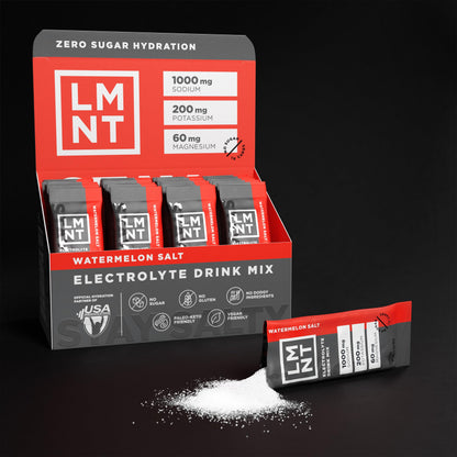 LMNT Zero Sugar Electrolytes - Raw Unflavored Salt | Drink Mix | 30-Count