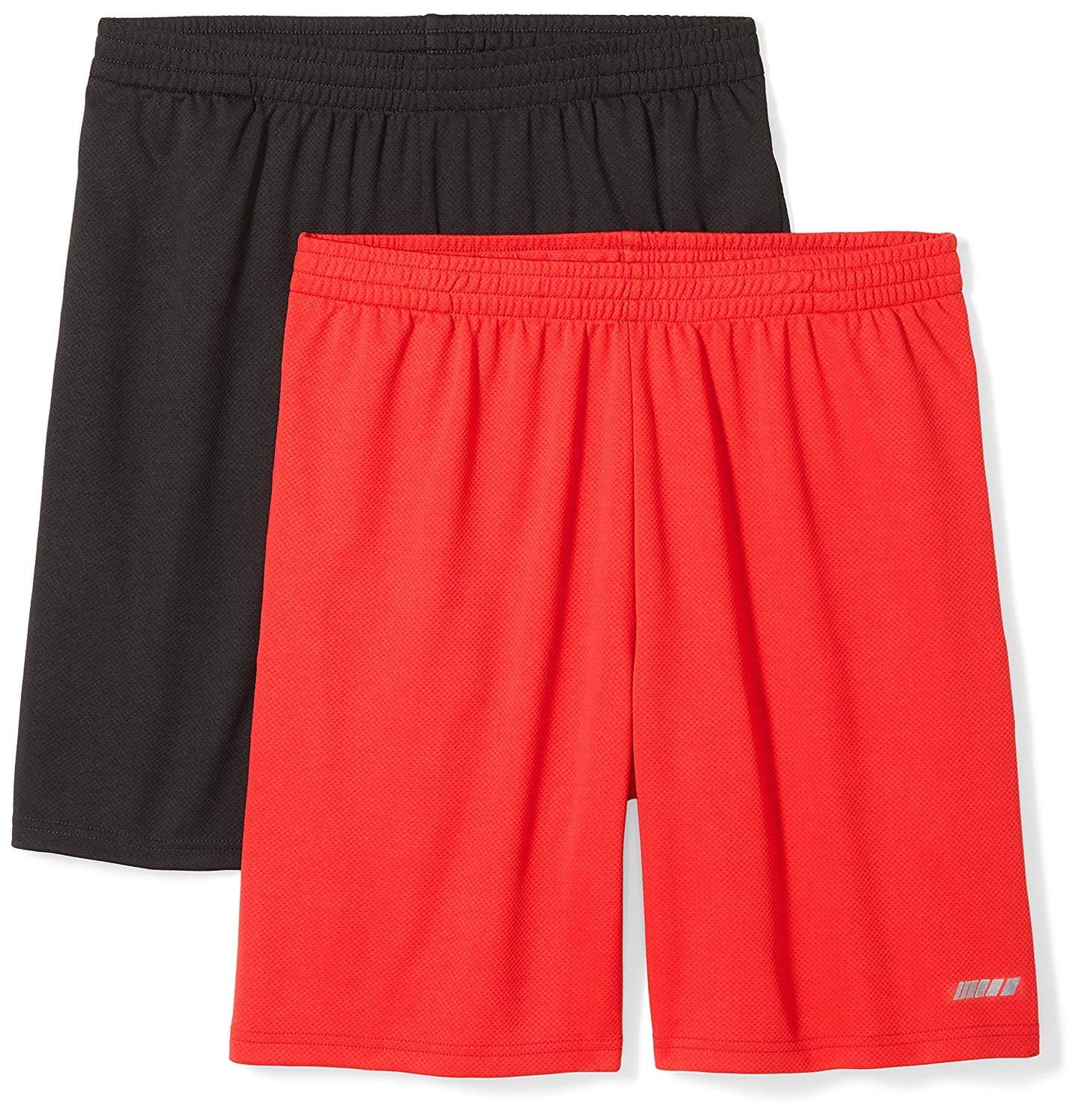 Amazon Essentials Men's Athletic Basketball Gym Shorts, Breathable Moisture Wicking Loose-Fit with Elastic Waist, Pack of 2