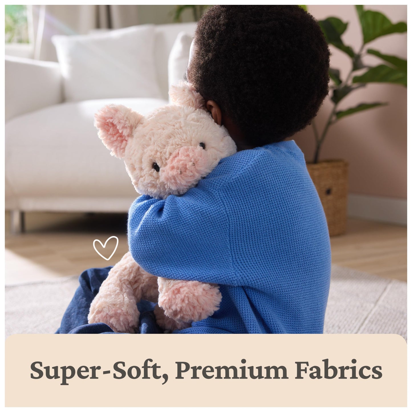 GUND Cozys Collection Cow, Stuffed Animal for Ages 0 and Up, Spring Decor Plush Toy, Cream/Blue, 10”