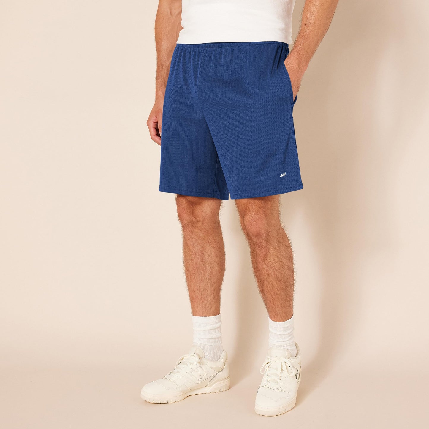 Amazon Essentials Men's Athletic Basketball Gym Shorts, Breathable Moisture Wicking Loose-Fit with Elastic Waist, Pack of 2