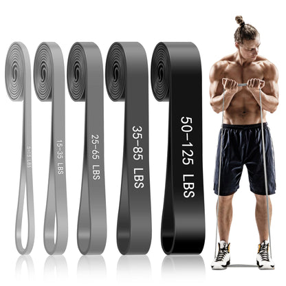 Pull Up Assistance Bands, 5-Level Resistance Bands for Working Out, Pull Up Bands for Men & Women, Exercise Bands for Full-Body Training, Fitness, Physical Therapy, Stretch Workout Bands at Home, Gym
