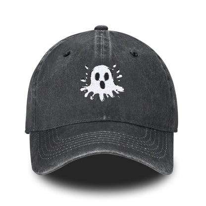 Embroidered Baseball Cap Adjustable Vintage Washed Distressed Denim Baseball Hat for Women Men
