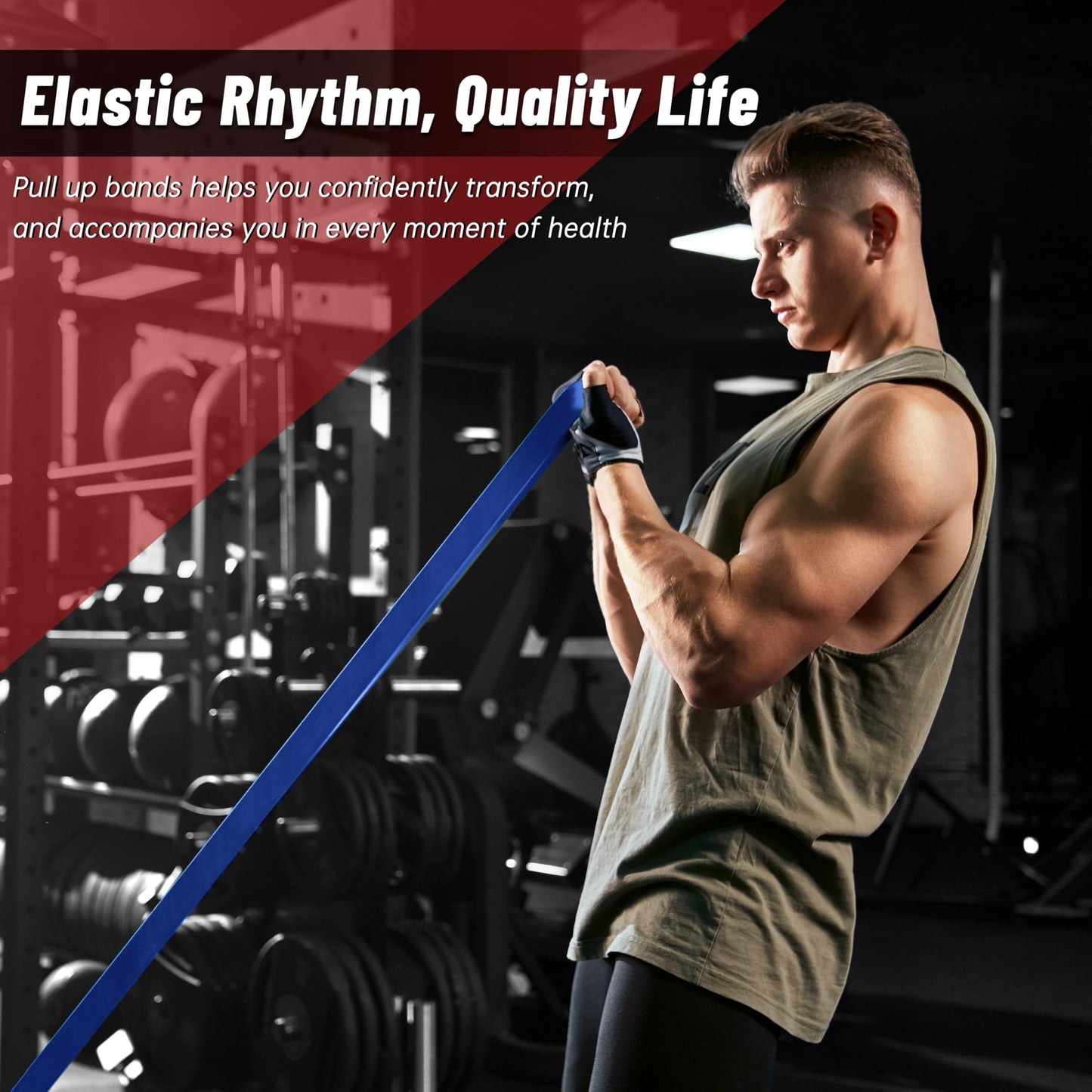 Pull Up Assistance Bands, 5-Level Resistance Bands for Working Out, Pull Up Bands for Men & Women, Exercise Bands for Full-Body Training, Fitness, Physical Therapy, Stretch Workout Bands at Home, Gym