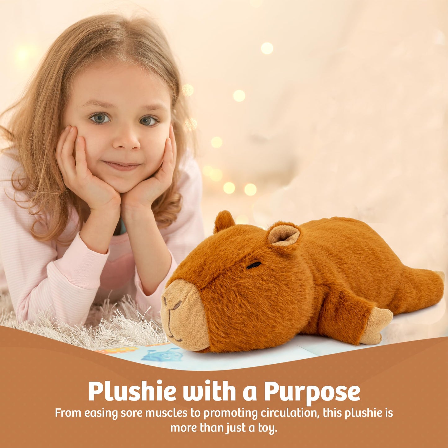 Marysun Microwavable Highland Cow Stuffed Animal - Weighted Stuffed Animal Plush, Heating Pad, Cozy Gift for Girls|Women|Kids|Elderly People, 9.8in, 1.65lb