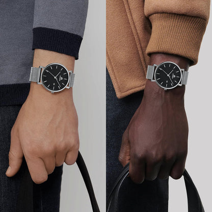 LN LENQIN Mens Watches Waterproof Stainless Steel Watch for Men Analog Quartz Fashion Business Designer Wristwatch