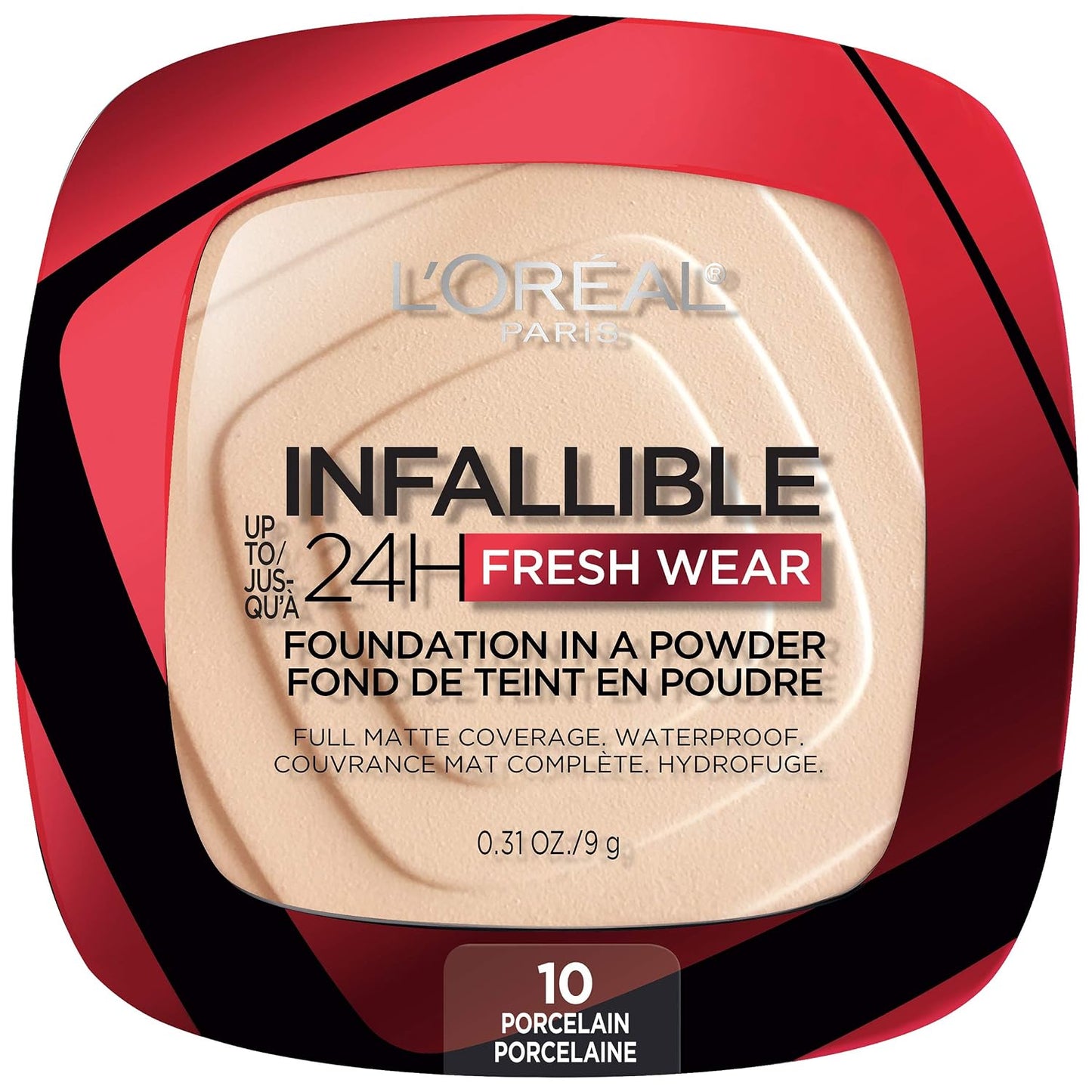 L'Oreal Paris Makeup Infallible Fresh Wear Foundation in a Powder, Up to 24H Wear, Waterproof, Vanilla, 0.31 oz. (Packaging May Vary)