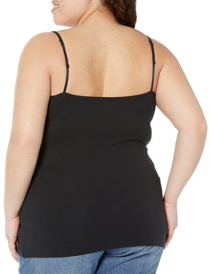 Amazon Essentials Women's Slim-Fit V-Neck Cami, Pack of 4