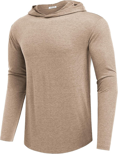 PINSPARK Lightweight Pullover Hoodies for Men Long Sleeve Hoodie for Golf Gym Workout Athletic Sweatshirt