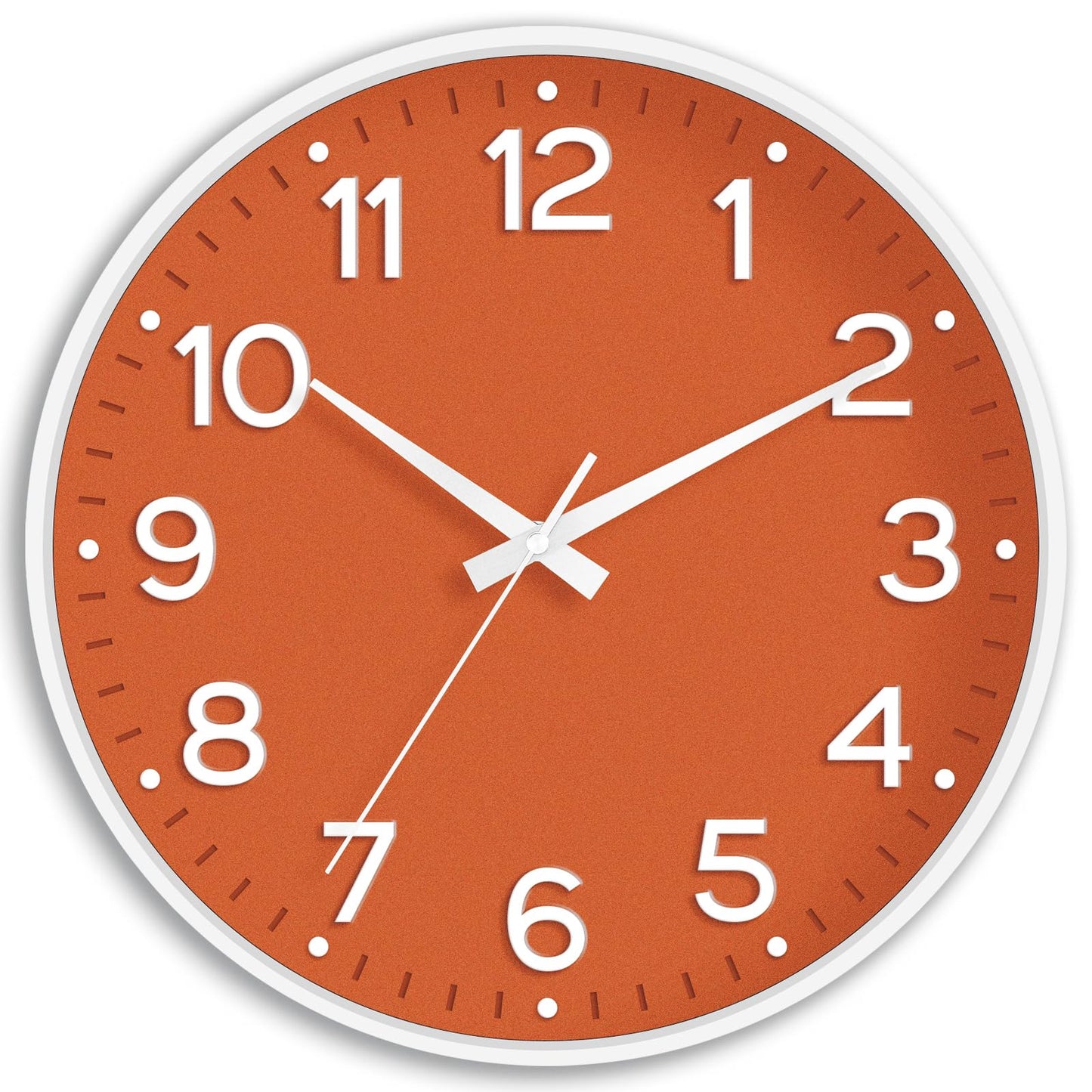 Roymnie Wall Clock Green, Silent Wall Clocks Battery Operated 8 Inch-Modern Non Ticking Analog Clock Decorative for Kitchen Office Bathroom Bedroom(Gold)