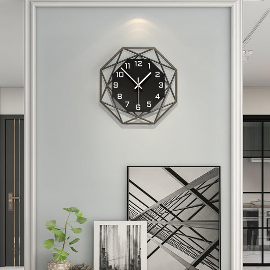 Modern Wall Clocks for Living Room Decor 12in Black Wall Clock Silent Non-Ticking Quartz Battery Operated for Office Kitchen Bedroom Bathroom Minimalist Small Clock Decoration Easy to Read