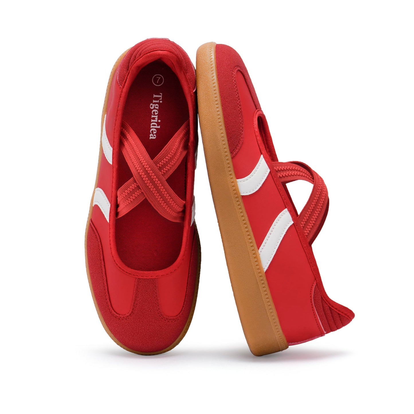 Tigeridea Sneakers for Women Comfortable Business Casual Slip on Tennis Shoes Lightweight Footwear Women's Fashion Retro Mary Jane Sneakers