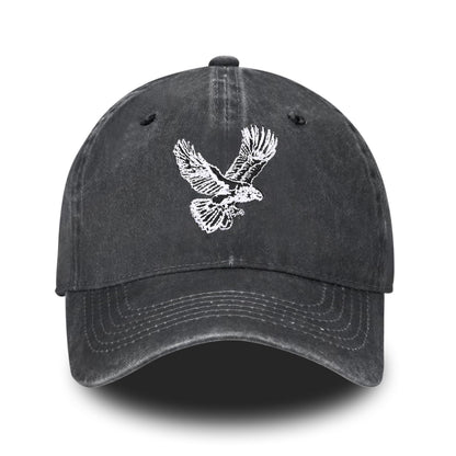 Embroidered Baseball Cap Adjustable Vintage Washed Distressed Denim Baseball Hat for Women Men
