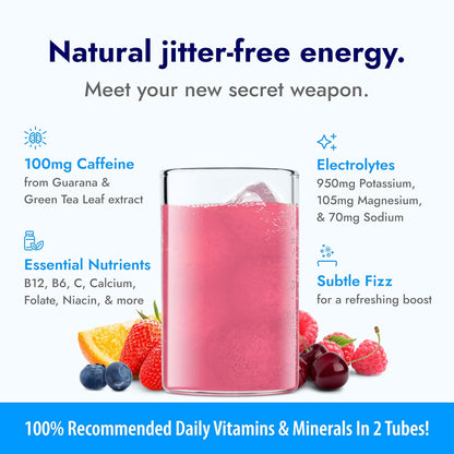 Zipfizz Daily Energy Drink Powder, Blood Orange, 20 Pack | 3-in-1 Sustained Energy, Rapid Hydration, and Essential Vitamins | Sugar-Free | Electrolyte Powder | Contains Vitamin B-12 & Antioxidants