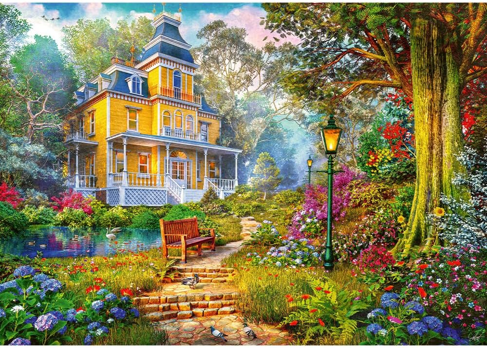 Trefl Summer Residence 6000 Piece Jigsaw Puzzle Red 54"x38" Print, DIY Puzzle, Large Jigsaw Full of Details, Creative Fun, Classic Jigsaw for Adults and Children from 14 Years Old