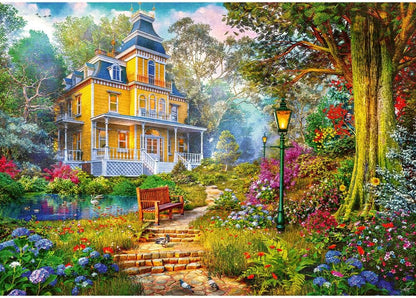 Trefl Summer Residence 6000 Piece Jigsaw Puzzle Red 54"x38" Print, DIY Puzzle, Large Jigsaw Full of Details, Creative Fun, Classic Jigsaw for Adults and Children from 14 Years Old