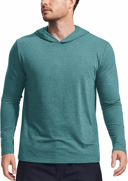 PINSPARK Lightweight Pullover Hoodies for Men Long Sleeve Hoodie for Golf Gym Workout Athletic Sweatshirt