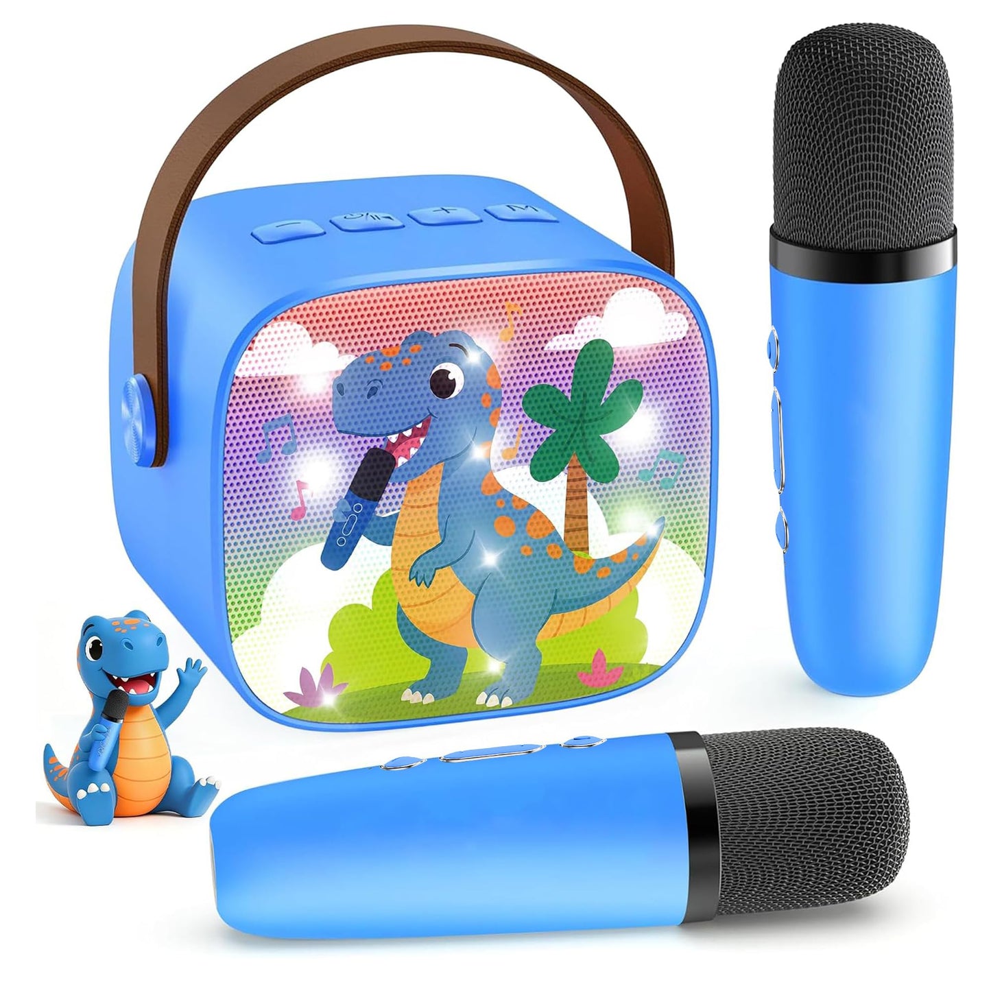 YLL Mini Karaoke Machine for Kids Adults, Portable Bluetooth Speaker with 2 Wireless Microphones, Trendy Birthday Gifts Toys for Girls Ages 3, 4, 5, 6, 7, 8, 9, 10+ Years Old Home Family Party (P-ink)