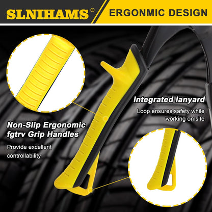 SLNIHAMS 5-Blade Hand Crimper Sheet Metal Tools, Hvac Tool for 24-28 Gauge Duct Work Downspout and Stove Pipe, 10-1/2" Sheet Metal Crimper Gutter End Cap Duct Crimping Tool