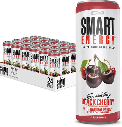C4 Smart Energy Drinks Variety Pack, Sugar Free Performance Fuel & Nootropic Brain Booster, Coffee Substitute or Alternative, 4 Flavor Berry Breeze Variety (Pack of 24)