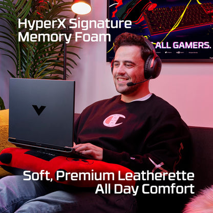 HyperX Cloud III – Wired Gaming Headset, PC, PS5, Xbox Series X|S, Angled 53mm Drivers, Spatial Audio, Memory Foam, Durable Frame, Ultra-Clear 10mm Mic, USB-C, USB-A, 3.5mm – Black/Red