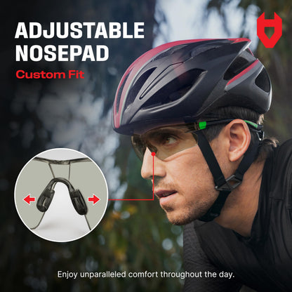 NoCry Clear Safety Glasses for Men and Women with Anti-Fog and Scratch Resistant Wrap Around Lenses, Adjustable Temples and Nose Pads — ANSI Z87 Certified Protective Eyewear with 100% UV Shielding