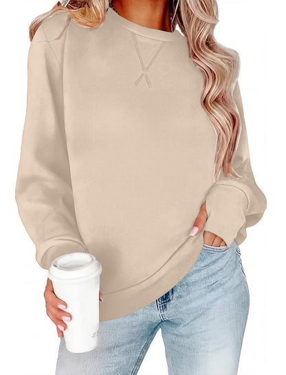 WIHOLL Womens Crewneck Sweatshirt Thumb Hole Long Sleeve Casual Fall Tops | Erly Fall Fashion, School Teacher Outfits, Long Sleeve Shirts, Winter Clothes, Pullover, Lightweight, Trendy