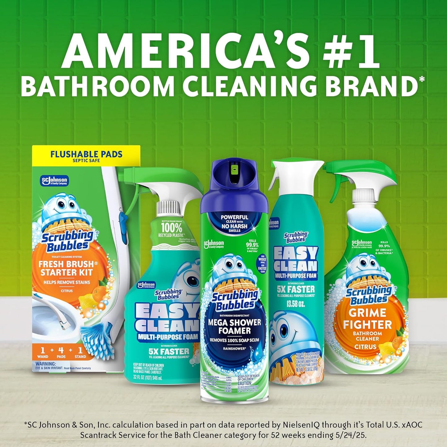 Scrubbing Bubbles Fresh Gel Toilet Bowl Cleaning Stamps, Helps Keep Toilet Clean and Helps Prevent Limescale & Rings, Lavender Scent, 1 Dispenser with 6 Fresh Gel Stamps (Pack of 2)