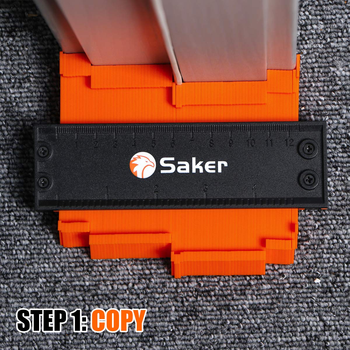 Saker Contour Gauge (10Inch) Profile Tool with Adjustable Lock,Gifts for Men Women Father Dad Boyfriend Husband-Precisely Copy Irregular Shape Duplicator-Cool Gadgets for Woodworking Tool Tracing