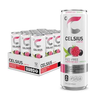 CELSIUS Sparkling Orange, Sugar Free Energy Drink, 12 Fl Oz (Pack of 12)