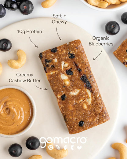 GoMacro MacroBar Organic Vegan Protein Bars - Coconut + Almond Butter + Chocolate Chips (2.3 Ounce Bars, 12 Count)